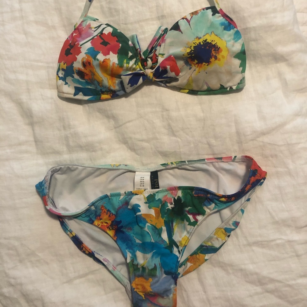 Polo Ralph Lauren floral bikini. Halter strap.
